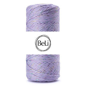 POŁYSKUJĄCA LAWENDA Sznurek do makram 3mm 100m