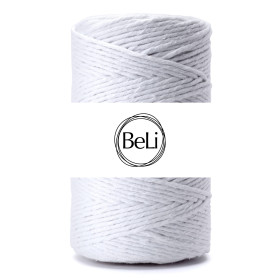 BIAŁY Sznurek do makram 5mm 100m