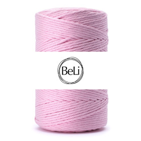 RÓŻOWY Sznurek do makram 5mm 100m